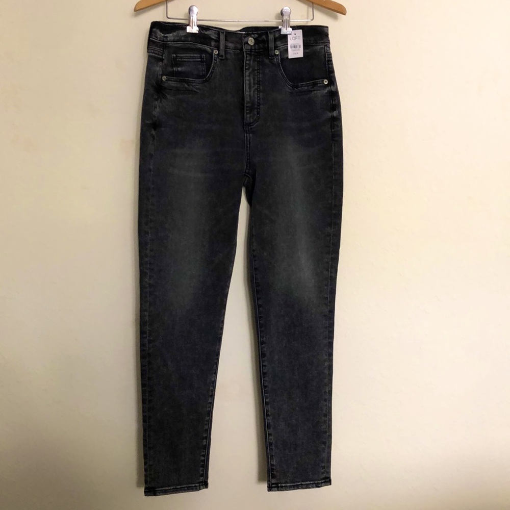 LOFT Fresh Cut High Rise Skinny Jeans in Black